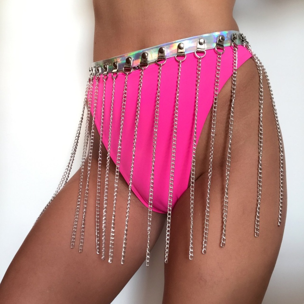 HOLO CHAIN SKIRT